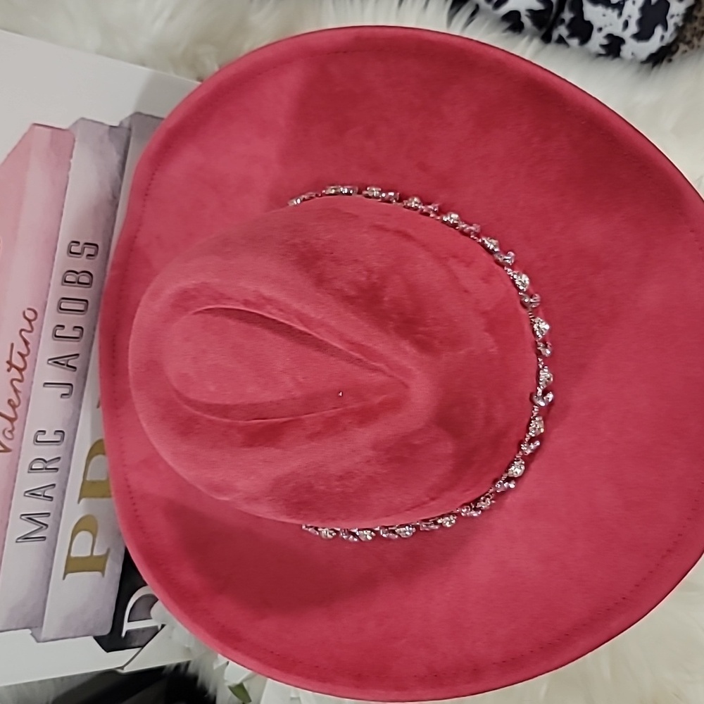 💕Pink Barbie Western Cowboy Hat with Rhinestone Band💕 - Picture 9 of 9